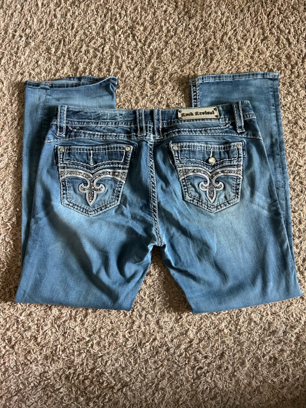 Rock Revival Women's Straight Leg Jeans - Light Blue Wash